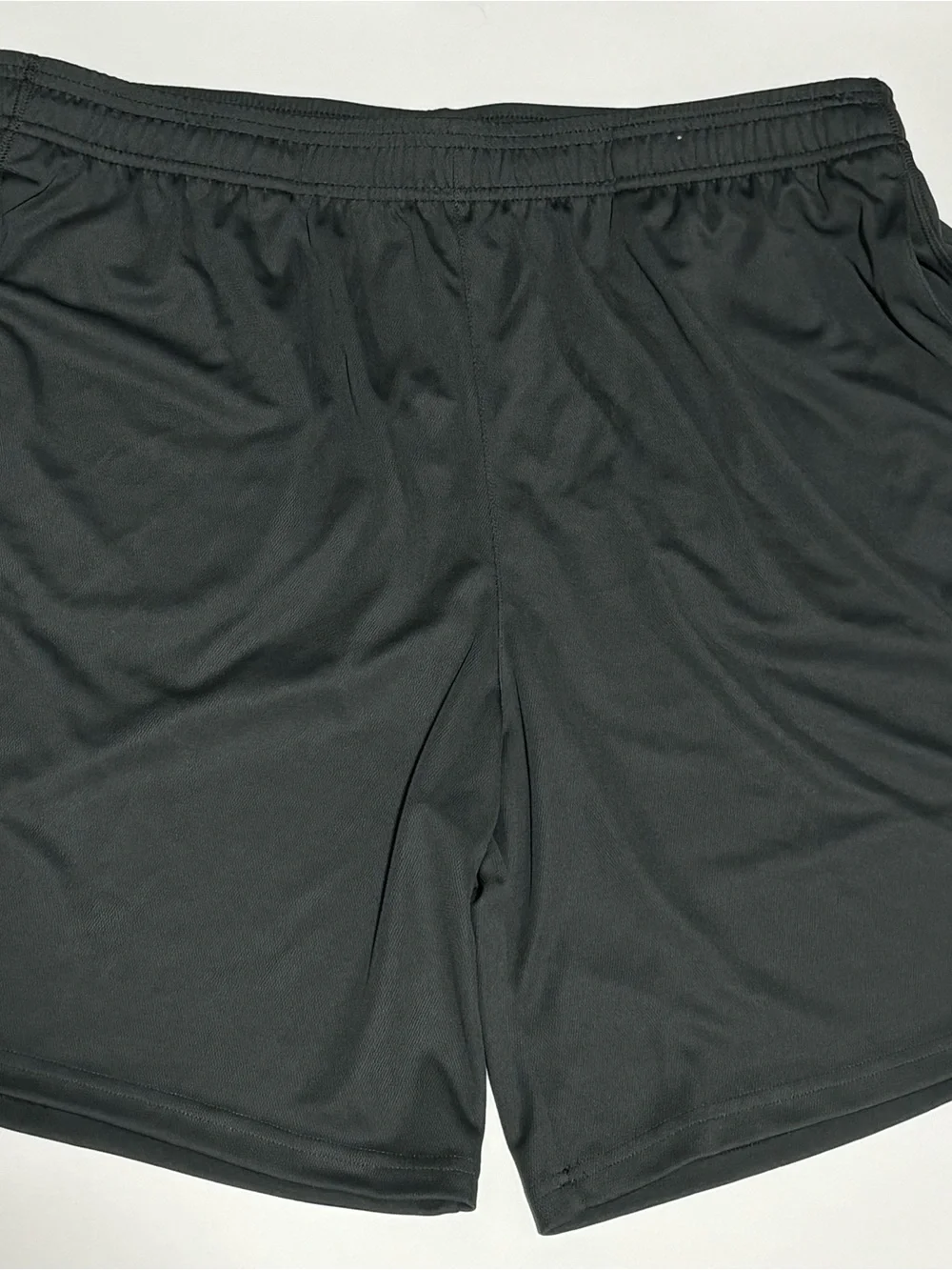 Reebok Black Athletic Shorts with Green Drawstring